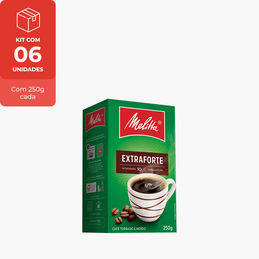 Kit Café Extraforte Melitta Vácuo 250G Com 6 Unidades Melitta lojamelittab2b